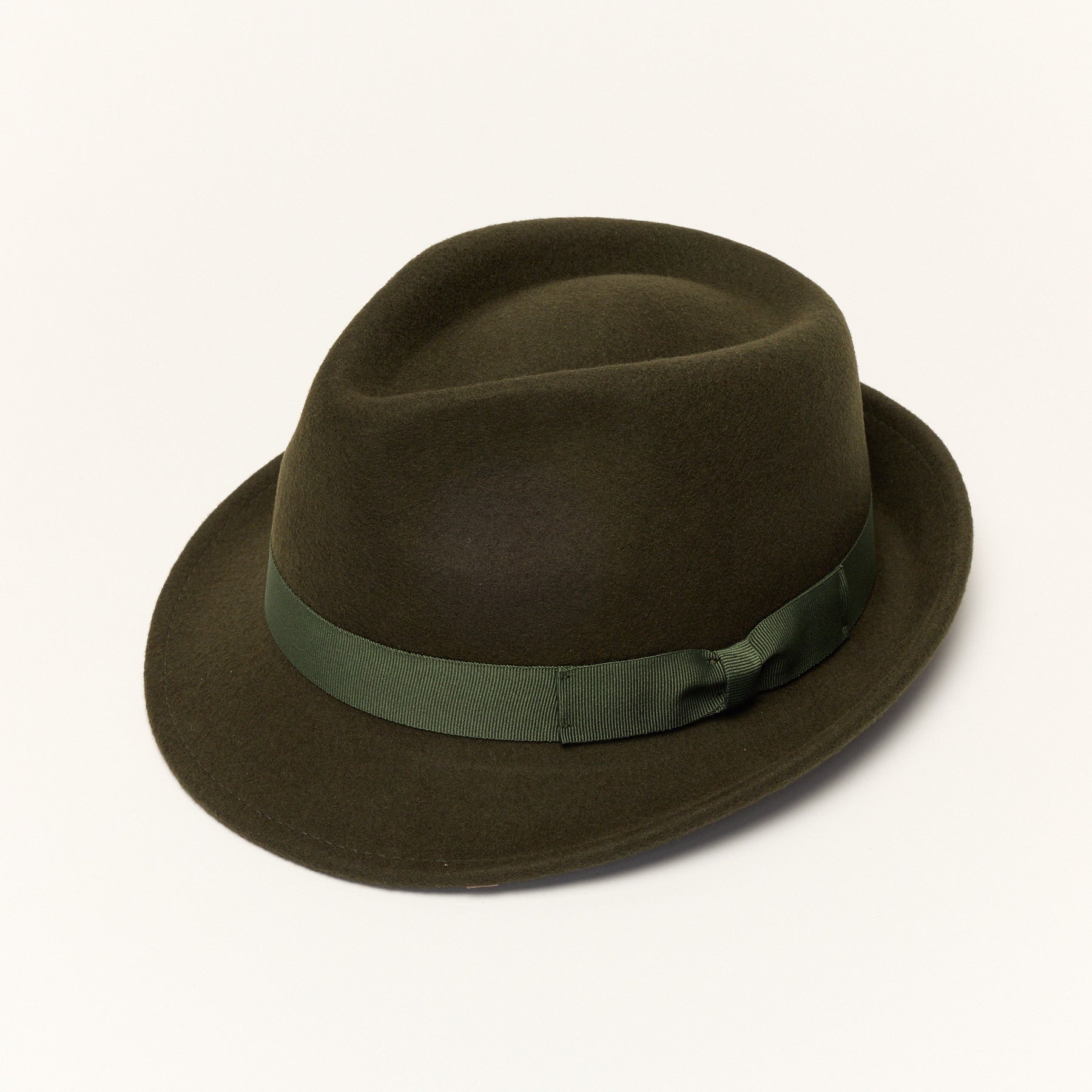 Short Brim Trilby Hat with Teardrop Crown