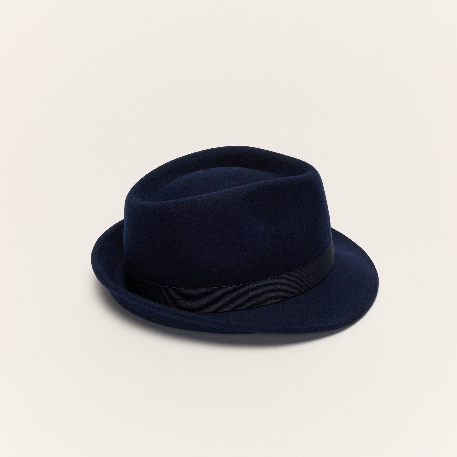 Short Brim Trilby Hat with Teardrop Crown