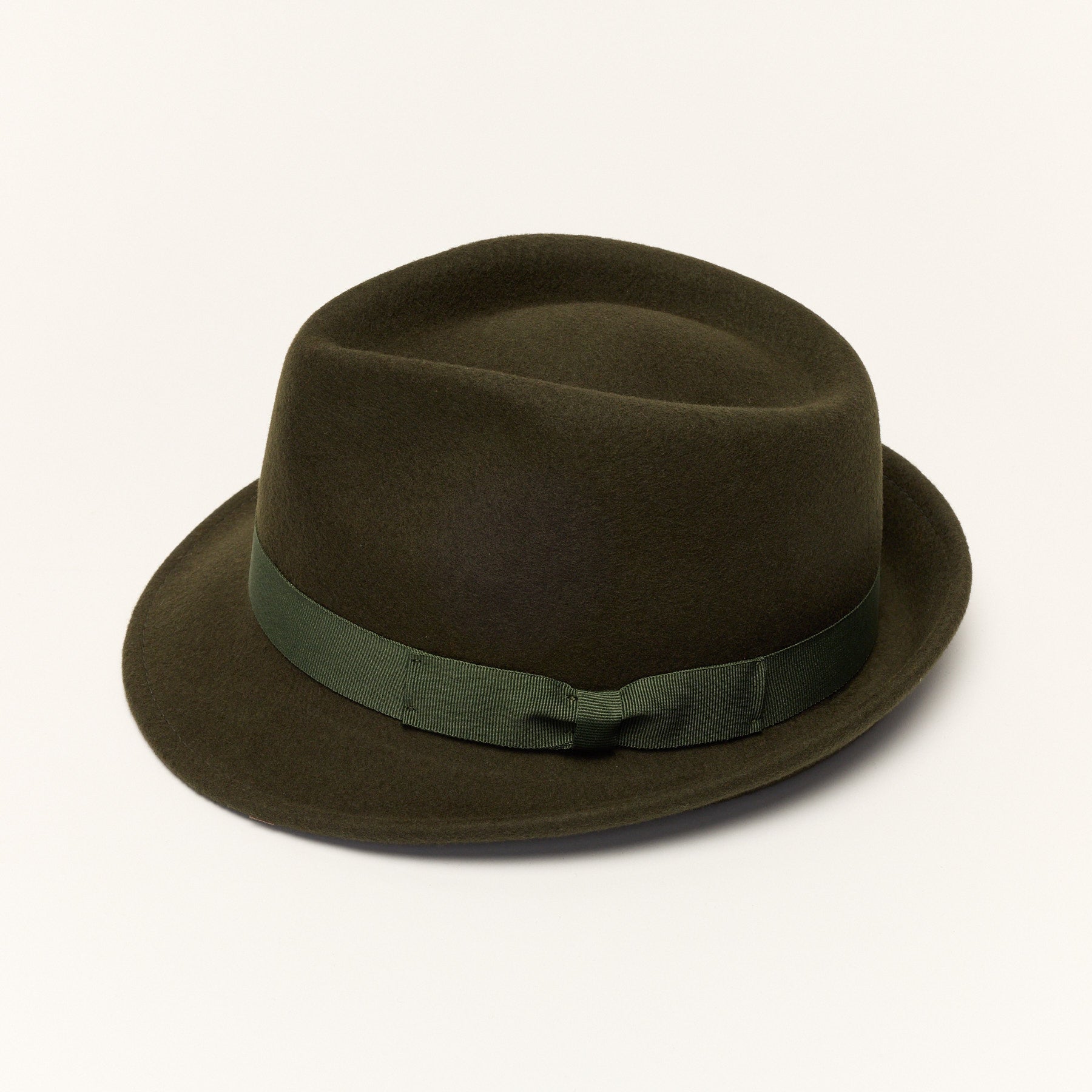 Short Brim Trilby Hat with Teardrop Crown