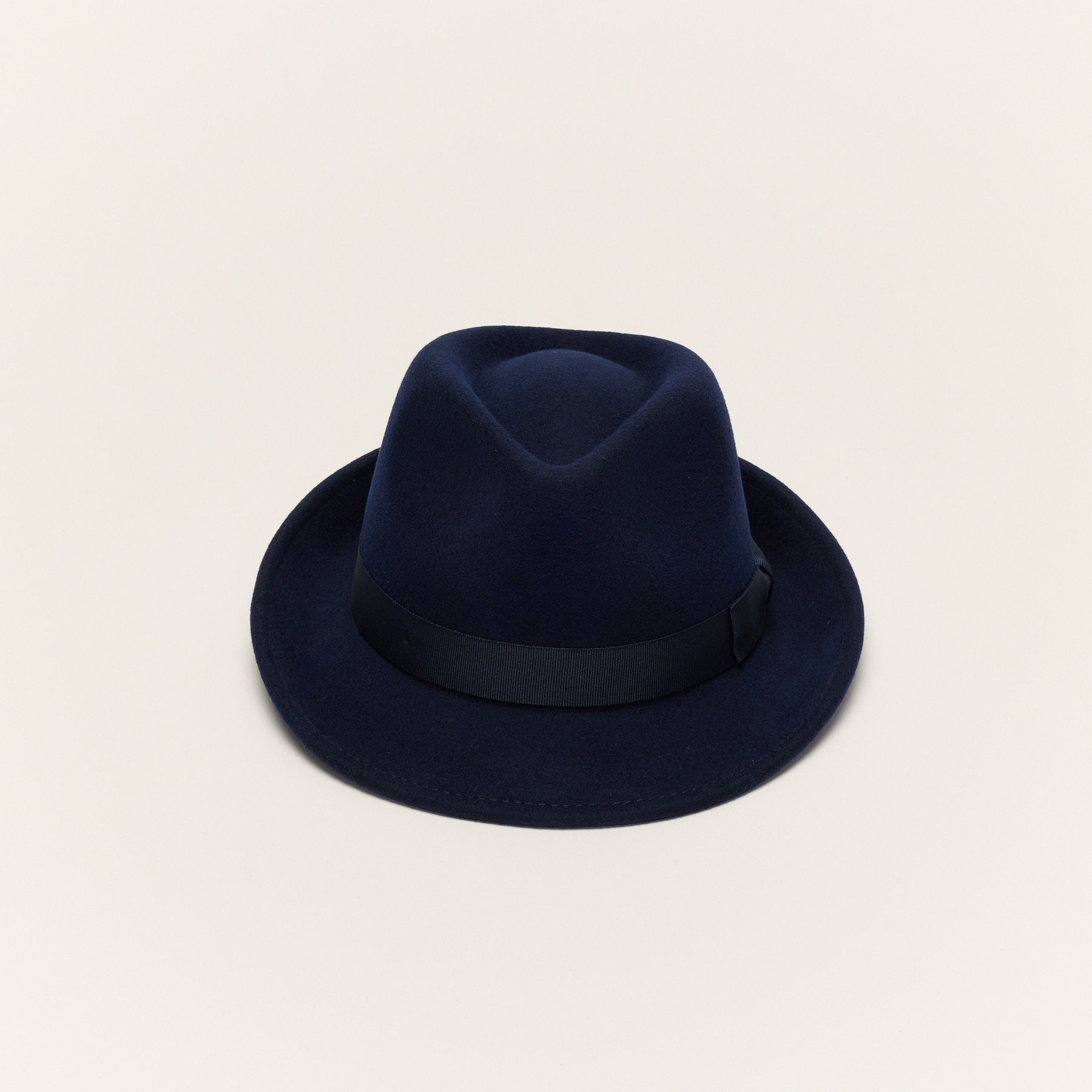 Short Brim Trilby Hat with Teardrop Crown