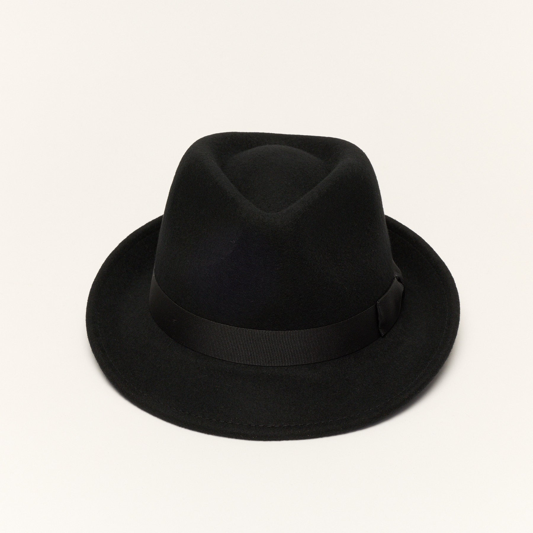 Short Brim Trilby Hat with Teardrop Crown