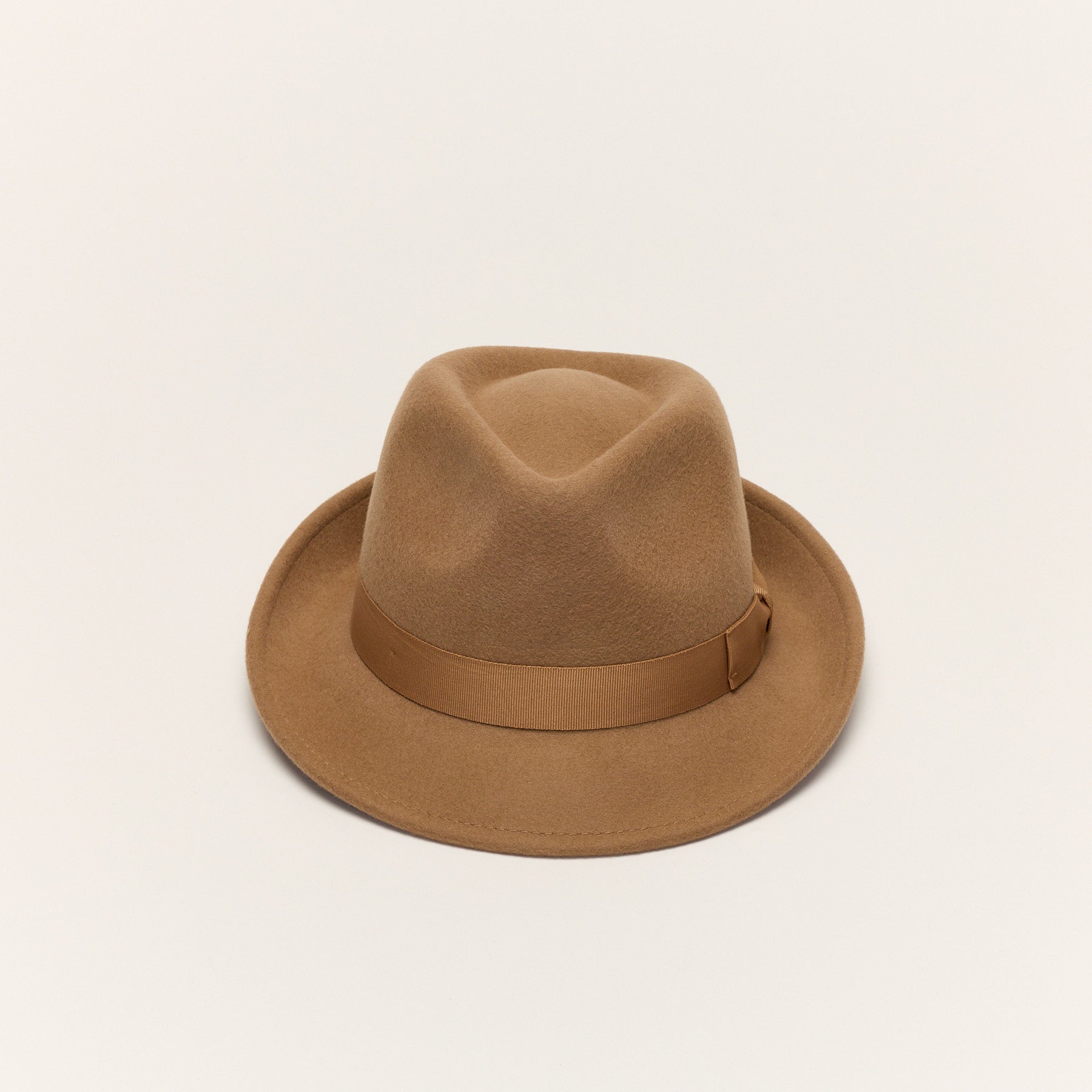 Short Brim Trilby Hat with Teardrop Crown