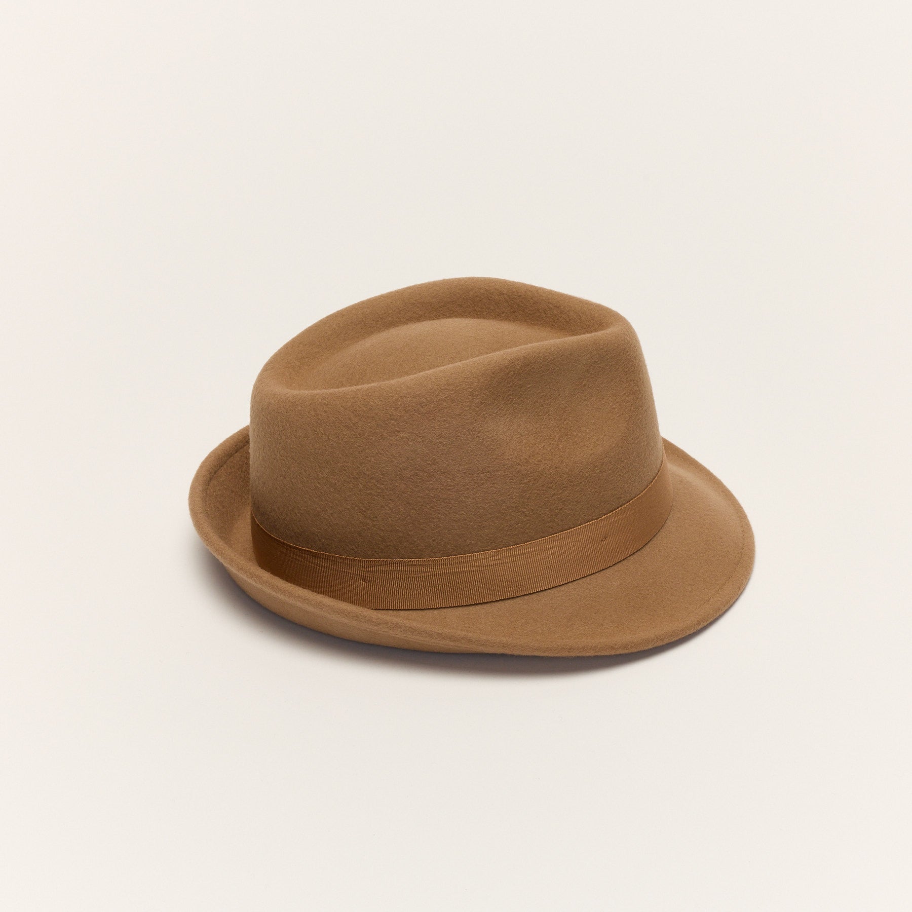 Short Brim Trilby Hat with Teardrop Crown