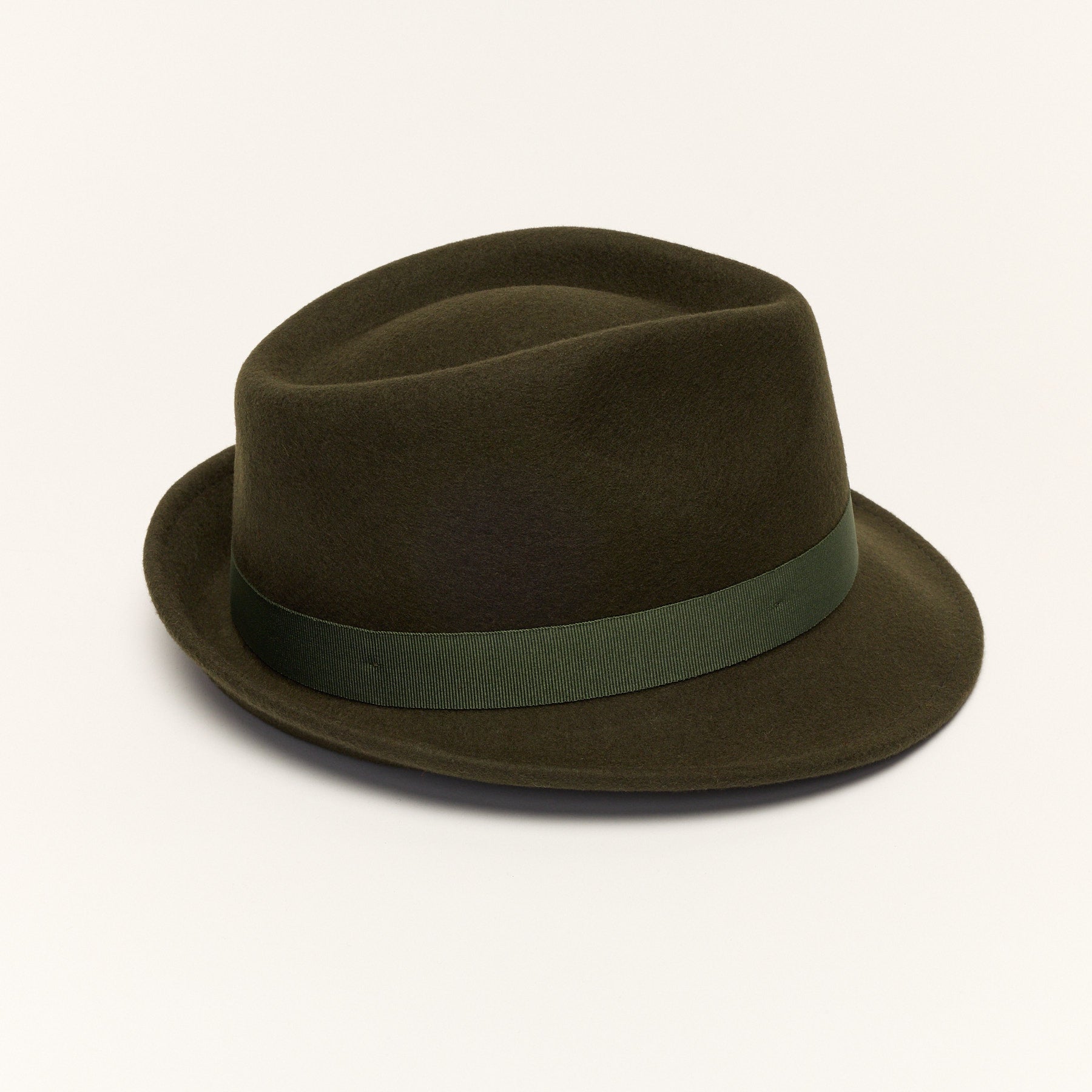 Short Brim Trilby Hat with Teardrop Crown