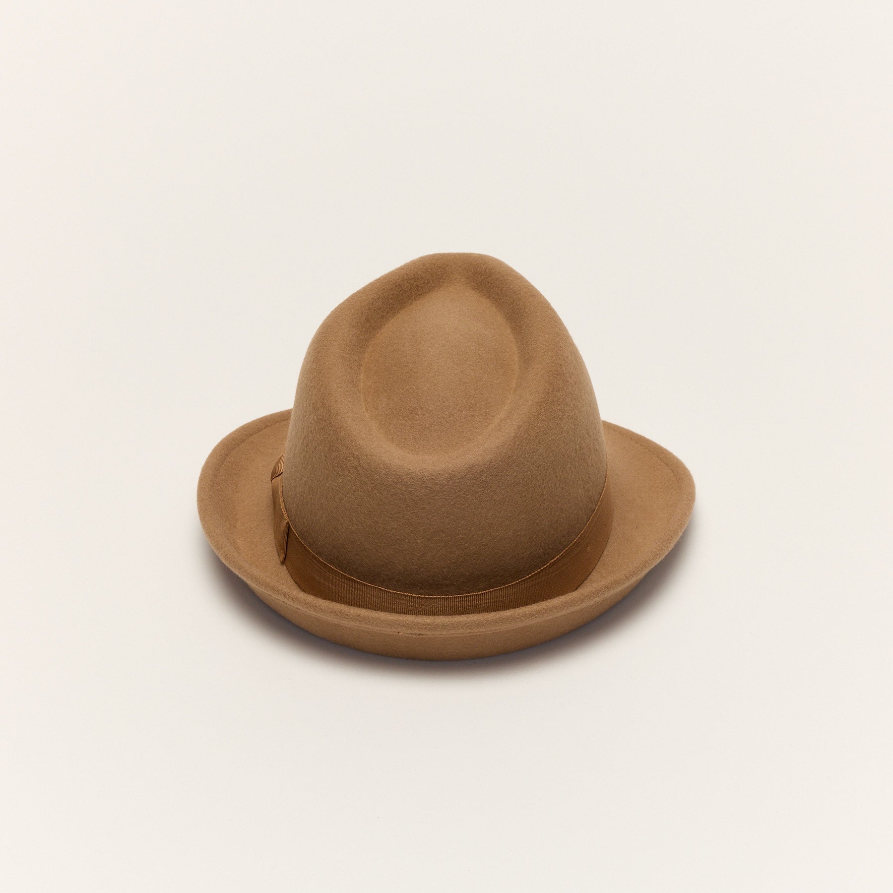 Short Brim Trilby Hat with Teardrop Crown