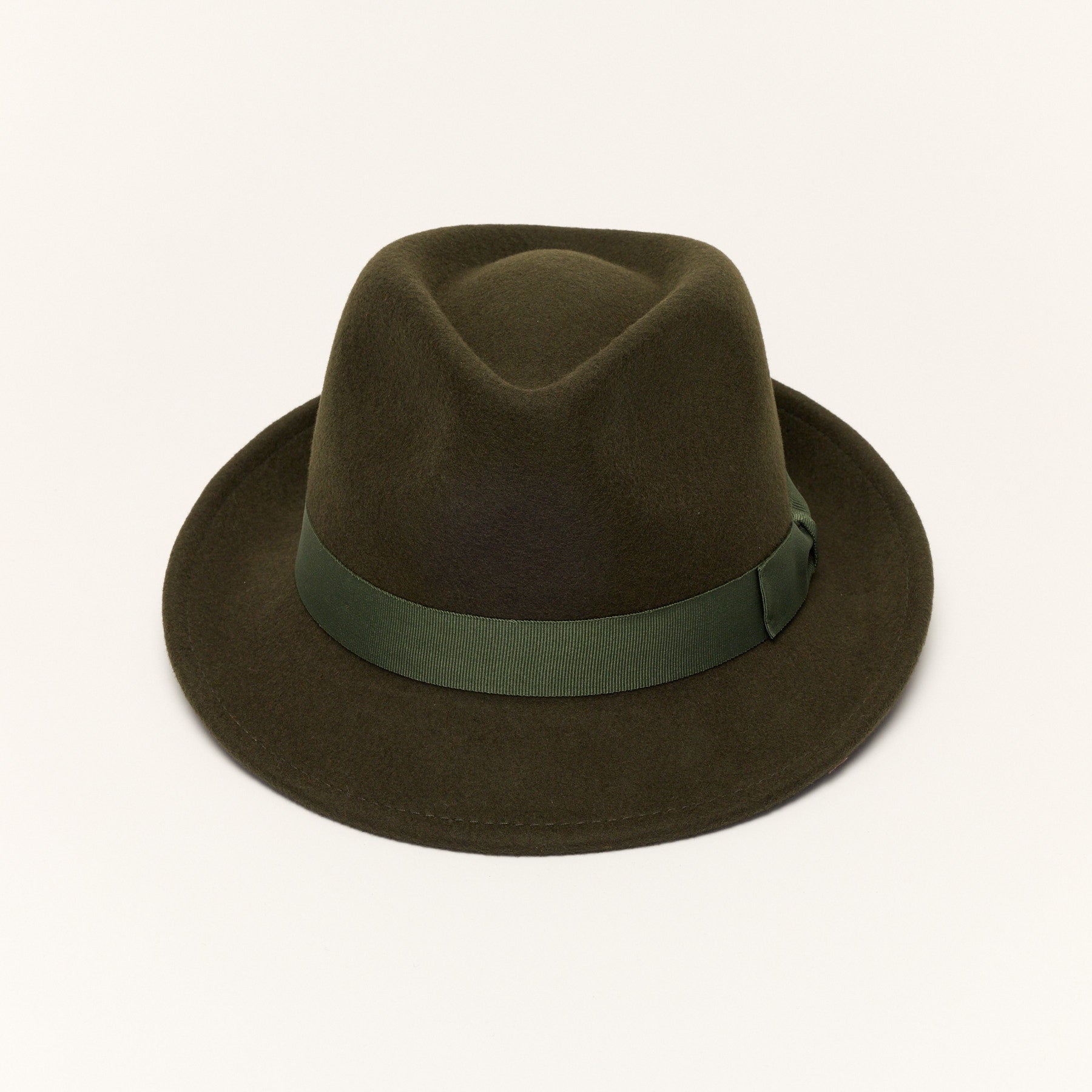 Short Brim Trilby Hat with Teardrop Crown