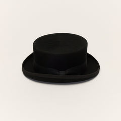 Short Crown Top Hat with Grosgrain ribbon