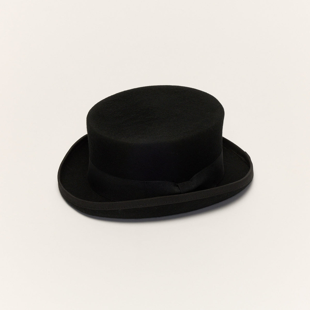 Short Crown Top Hat with Grosgrain ribbon