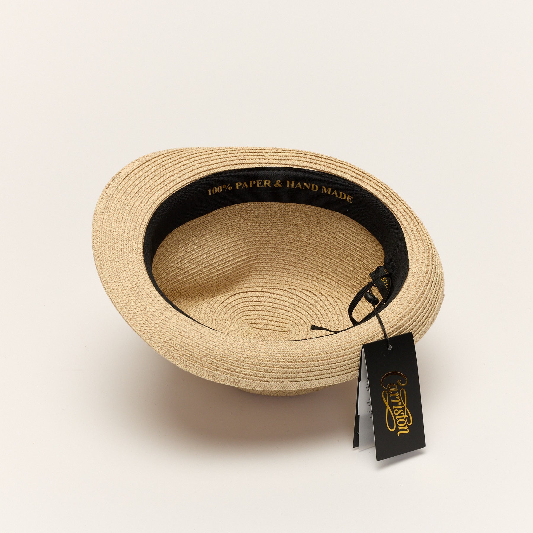 Summer Straw Trilby Hat with Feather