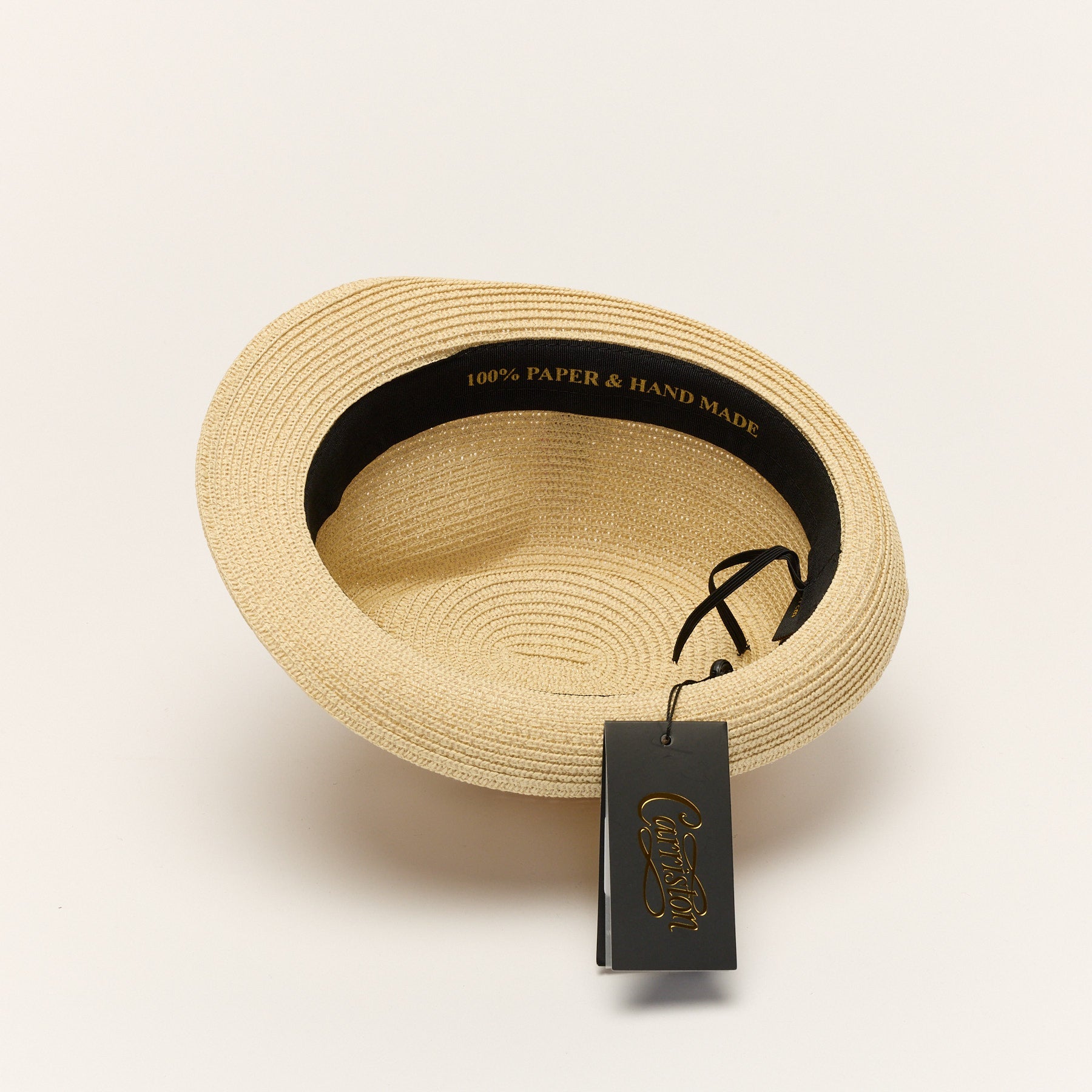 Summer Straw Trilby Hat with Feather