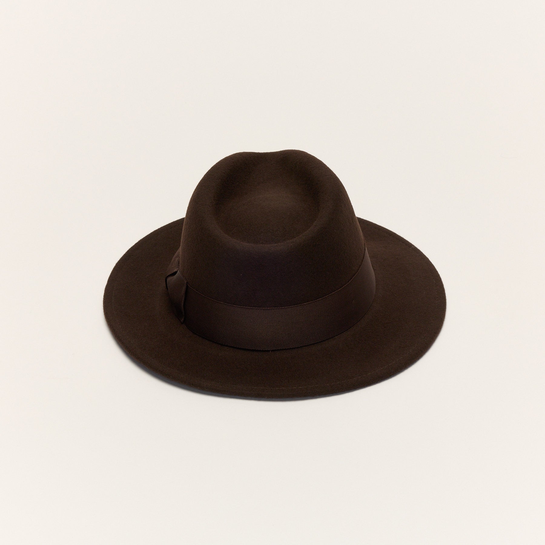 Wool Felt Fedora Hat with Bow Band