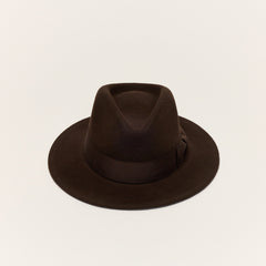 Wool Felt Fedora Hat with Bow Band