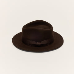 Wool Felt Fedora Hat with Bow Band