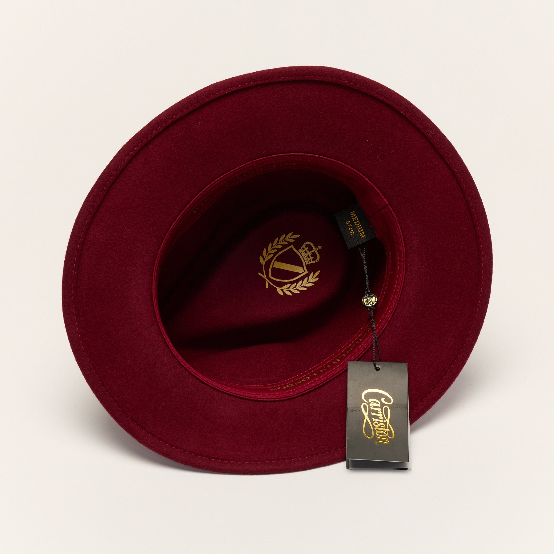 Wool Felt Fedora Hat with Leather Band