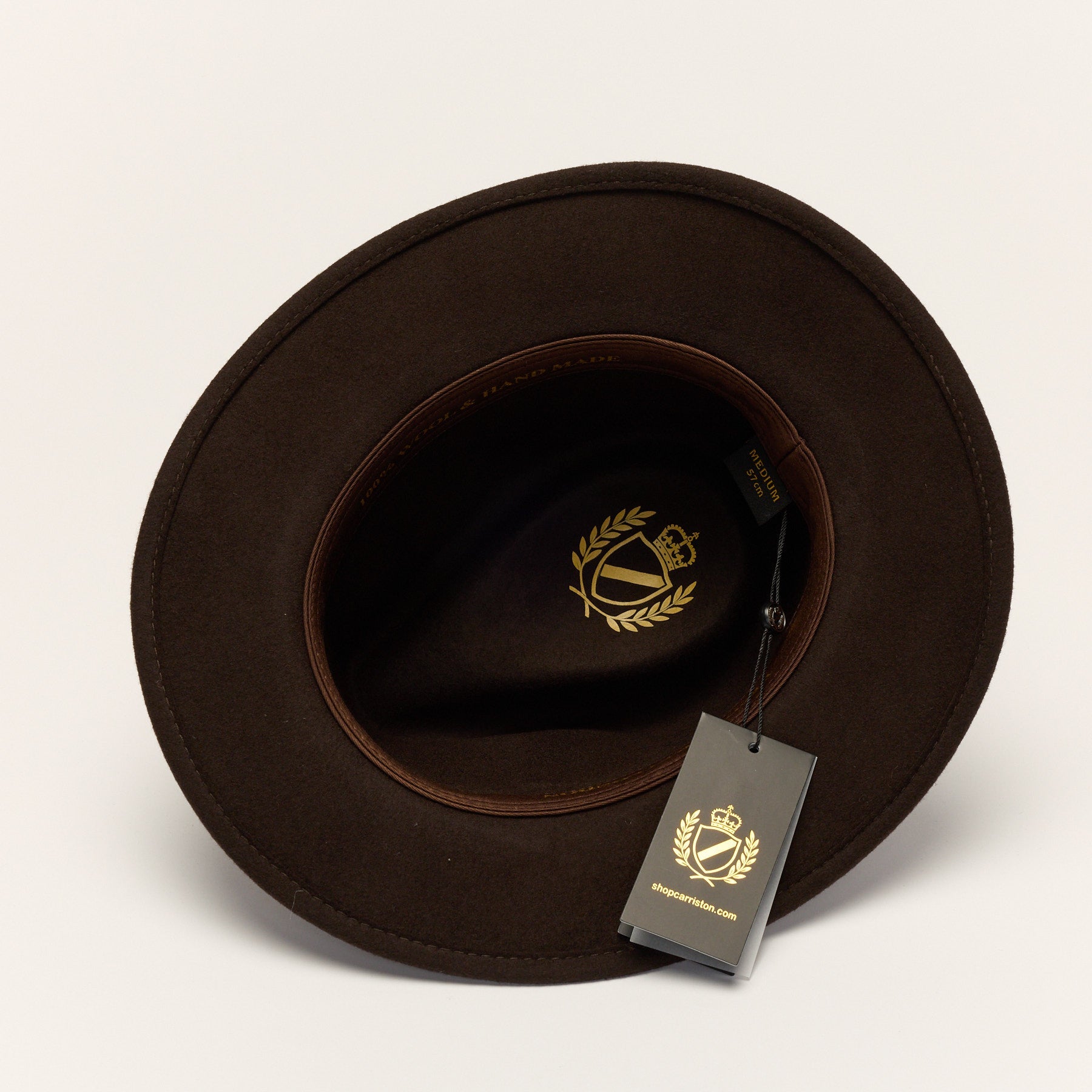 Wool Felt Fedora Hat with Leather Band