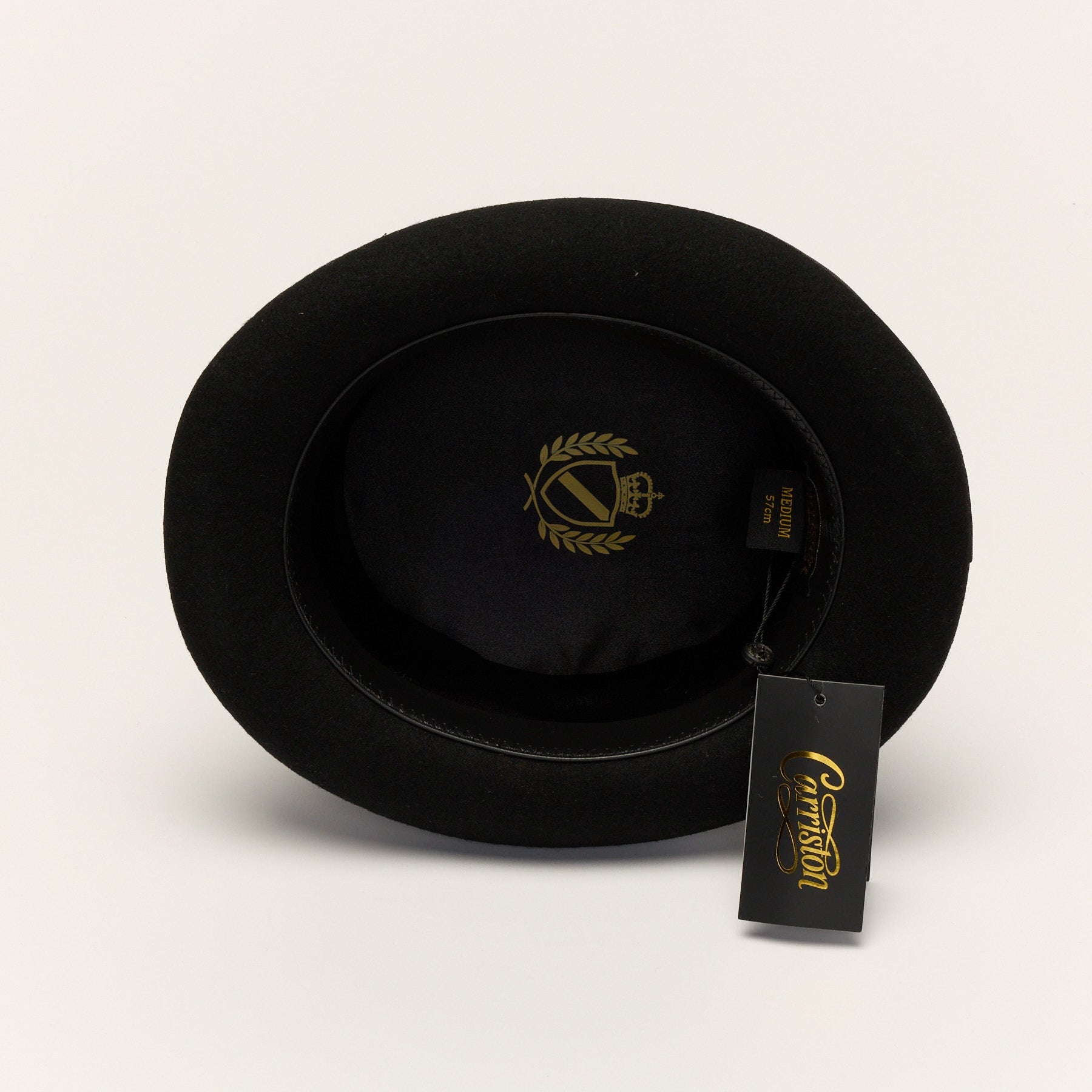 Wool Felt Top Hat with Grossband Ribbon
